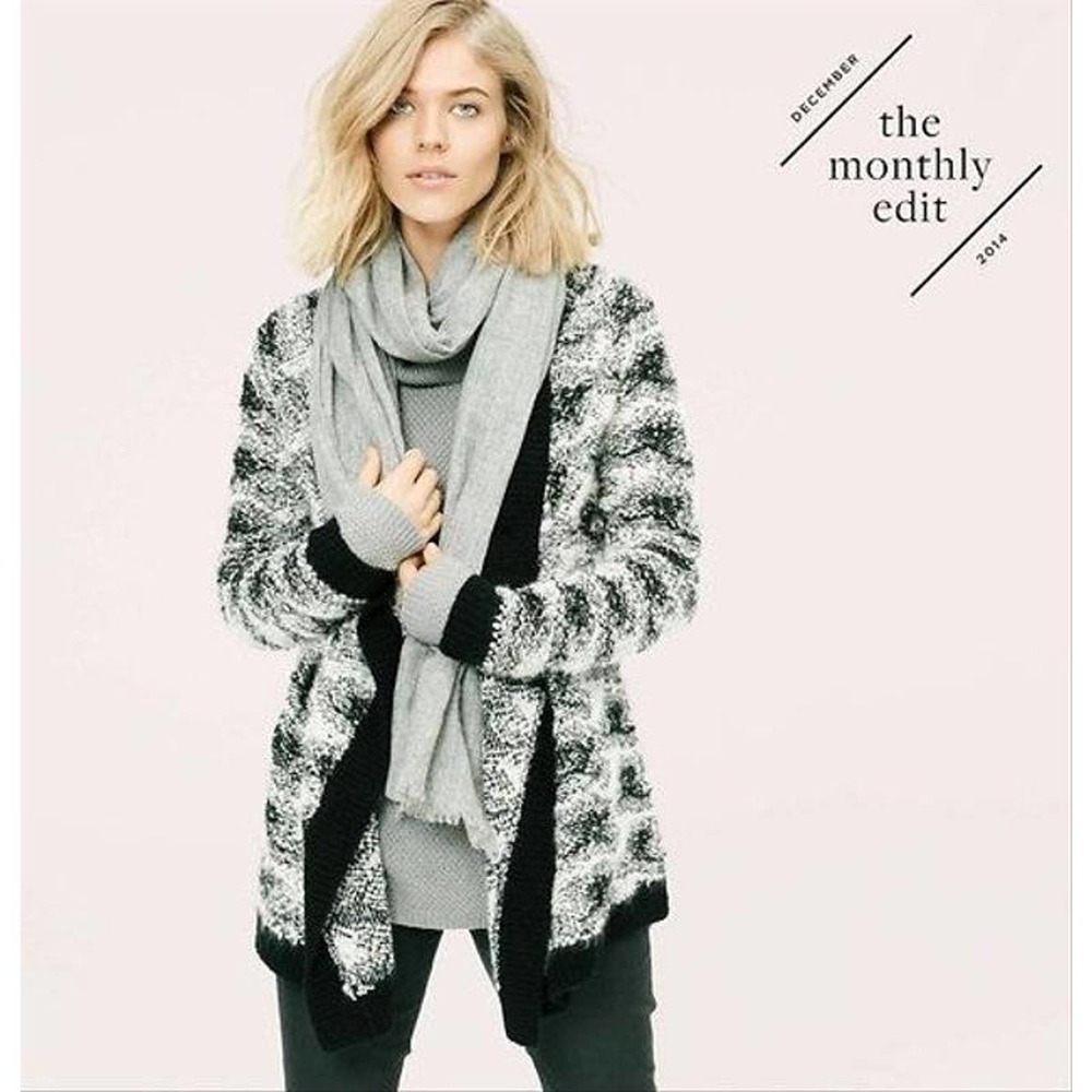 Lou & Grey Cozy Open Front Cardigan Size Medium